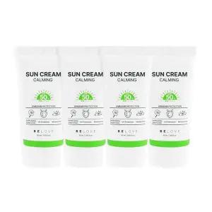 스킨케어 (4개)비러브 카밍 선크림 50ml SPF50윤기 생기 보습 PA윤기 보습윤기 /순한 눈시림없는 자외선차
