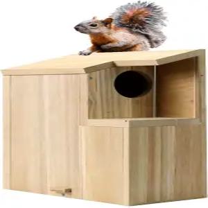 순디아 대형 다람쥐 가족 집 소나무 번식을 위한 둥지 나무 상자 포함