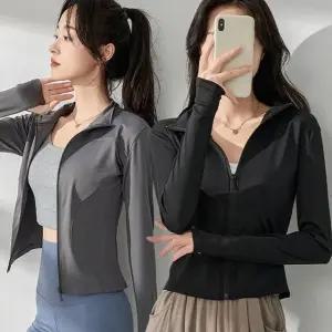 헬스 요가 요가복 런닝 자켓 집업 슬림 아웃도 (WFL0HKN)