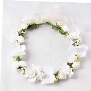 셀프웨딩소품 웨딩촬영용 화관 조화 셀프웨딩 결혼식 꽃 카라 부케