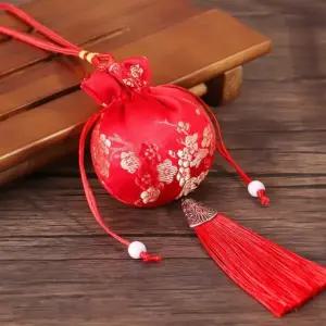 선물장식 노리개 P-906 추천템 전통기념품 복주머니 붉은색 답례품 명절 매화 인기 향낭