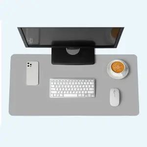 그레이 논슬립 가죽 데스크매트 마우스패드 겸용 (WFK8XG0)