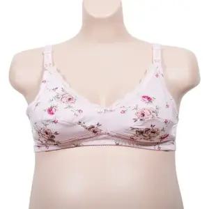 패턴 플라워 산전산후 겸용 노와이어 B컵 수유브라 (WFJ68NK)