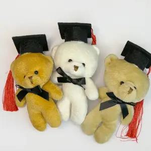 꽃다발 2종 졸업 장식 인형 키링 행사 수료식 학사모 축하 기념품 곰돌이 캐릭터 단체 졸업식