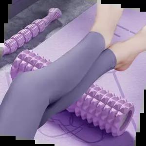 운동마사지폼롤러 EVA 종아리 필라테스 요가 마사지 퍼플 폼롤러