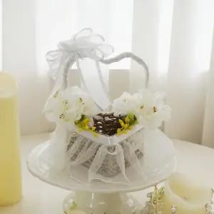 화동반지 결혼 화동 예동 조화 꽃 미니 바구니 3종 (결혼식 웨딩 링베어러 예물 반지 전달 준비물 소품 이