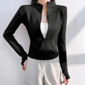 [옷자락]여성 슬림핏 반폴라 기모 트레이닝 집업 핑거홀