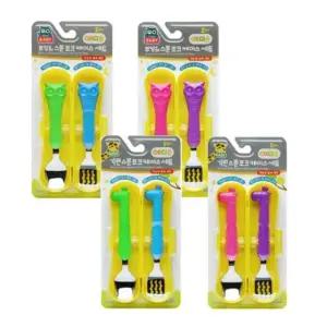 베이비 스푼포크 케이스세트 스푼 포크 세트 어린이식기