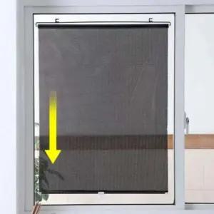 소형 도트블랙 창문 블라인드 암막 롤 차 스크린 방염