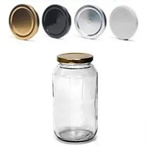 삼광 유리병 밀폐용기 공병 과일청 잼병 850ml 화이트 원두보관