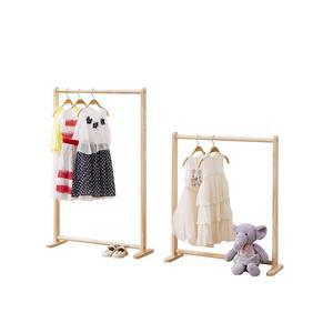 원목행거 아이 스탠드 옷걸이 거실 스튜디오 옷가게 선반 50cm 틈새 의류 원목 미니