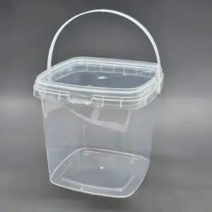 유치원 쿠키 간식 구디백 만들기 포장지 손잡이 용기 통 원형 투명 사각 2L