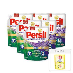 퍼실 라벤더 드럼/일반겸용 리필 1.8L, 6개+증정(프릴 시크릿 오브 베이킹소다 레몬 300ml, 1개)