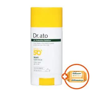 닥터아토 실키 선스틱 15g x1개+클렌징티슈 포켓 선크림 더마 워터프루프 쿨링스프레이