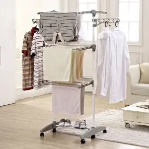 보송이 올스텐 이동접이식 빨래건조대 미니4단 특대6단 원룸 기숙사 실내건조 이불봉