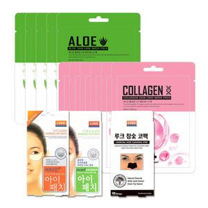 (택1)루크 참숯 코팩/루크 비타민 아이패치/콜라겐 아이패치/마스크팩X5매/블랙헤드 다크써클/판촉물