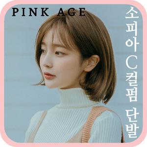 [핑크에이지]소피아 C컬펌 단발/수제통가발/가발