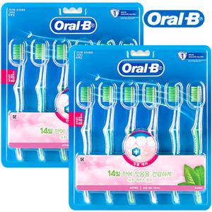 오랄비 고탄력초미세모칫솔 그린티 12입/블랙티