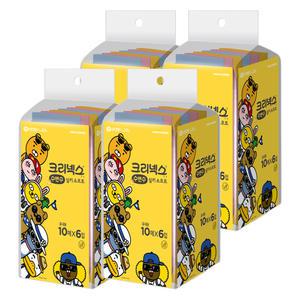 크리넥스 수앤수 카카오 휴대용 물티슈 10매X6개입 4팩
