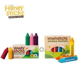 [허니스틱] 크레용 2종(오리지널 12색+롱 6색)/아기크레용/유아크레파스/돌아기크레파스