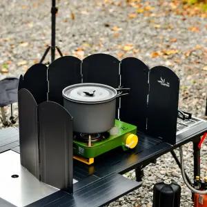 [캠핑일번가]캠핑 블랙에디션 버너 바람막이 3종 분채도장 그리들 가스 화로대 지지대 가스버너