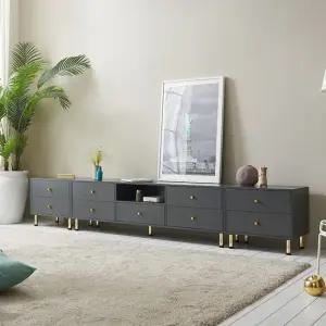 키요 골드 2단 거실장 풀 세트 오픈형