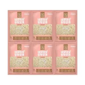 브리더랩 네모네모 두부모래 오리지널 7Lx6개 고양이