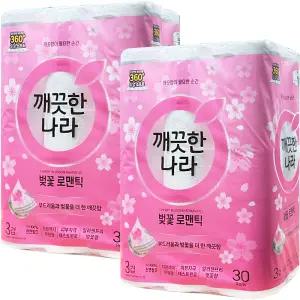 깨끗한나라 허브가든 벚꽃 프리미엄 3겹 27m 60롤