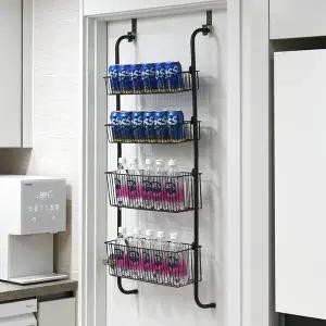 노바리빙 다용도 와이어바구니 문걸이 선반 4단