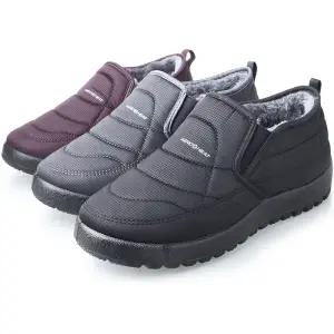 겨울 털 안감 끈 없는 따뜻한 슬립온 패딩 방한화 운동화