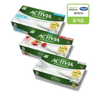 [풀무원다논] 액티비아 컵 48개 골라담기 (80gX8입X6) / 딸기복숭아,플레인,화이트 요거트