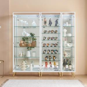 선반사용이편한 골드-프리미엄 유리 장식장 5단(400/600/800) 진열 피규어 거실