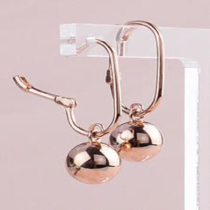 14K 18K 볼 링 귀걸이 원터치 스퀘어 여자 금 생일 선물 친구 데일리 이어링 30대