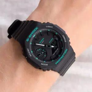 지샥 지얄오크 미니 그린 악센트 남녀공용 아날로그 전자시계 GMA-S2100GA-1A