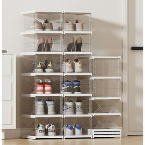 투명 6단 대형 신발보관함 슈케이스 신발정리함 운동화케이스 접이식 현관 원룸 간이신발장