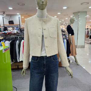 시슬리/애플아울렛/스퀘어넥 트위드 자켓 SAJKC4461