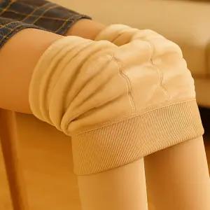 여성 여학생 배조임없는 방한 융털 기모 살색 검정 무발 압박 팬티 스타킹 레깅스