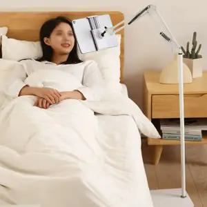 누버바 스탠드형 휴대폰 태블릿 거치대 집게형 스탠드 테이블 책상 침대 자바라 홀더