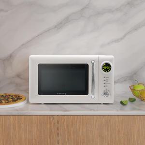 쿠잉 레트로 전자렌지 MC-R20E 크림 전자랜지 버튼식 미니 소형 원룸