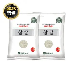 대한농산 국산 찹쌀 10kg (5kg 2봉) 25년 잡곡
