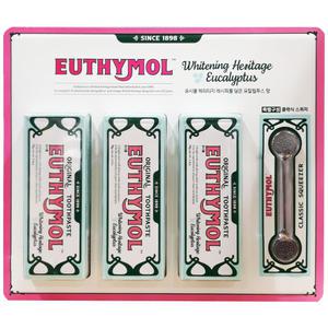 유시몰 화이트닝 치약 세트 98g x 3개 + 스퀴저