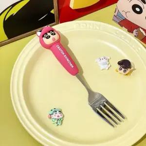 짱구 피규어 포크-핫핑크 숟가락 스푼포크 스푼포크세트 피규어포크 피규어숟가락