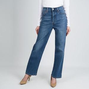 [리바이스] 여성 청바지 약기모 립케이지 스트레이트 웜진 미디엄블루 726930179