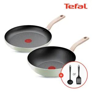 테팔 인덕션 민트 세이지 2종(후라이팬28+웍28)