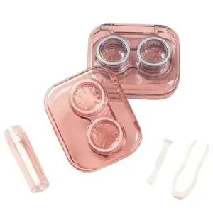 고품질 휴대용 소프트 투명 렌즈 케이스 렌즈통 하드 보관통 (WFHVYFI)