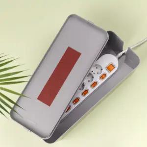 자동 소화 화재 예방 멀티탭 정리함 대 그레이 수납 전선 케이블 정리 보관함 박스 케이스