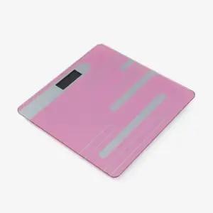 디지털 체중계 핑크 고무패드 논슬립 정밀 강화유리 (WFHH37I)