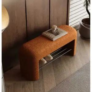 북유럽 현관 벤치 대기 실내 매장 양털 입구 쇼파 인테리어