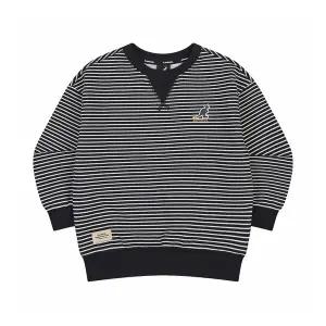 [캉골키즈](김해점)오버핏 스트라이프 스 셔츠 RD 0205 블랙 (ARDCMT02050BK)