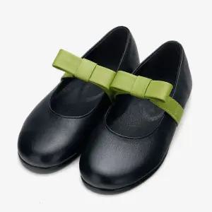 [보리보리/아이들]1701R 키즈 & 맘 소가죽 리본 스트랩 메리제인 (논슬립솔) - 그린